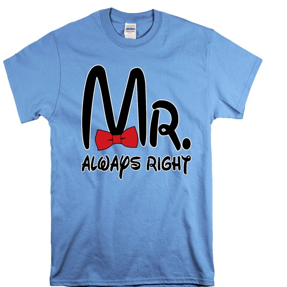 Disney Mr. Always Right TShirt - Picture 1 of 1